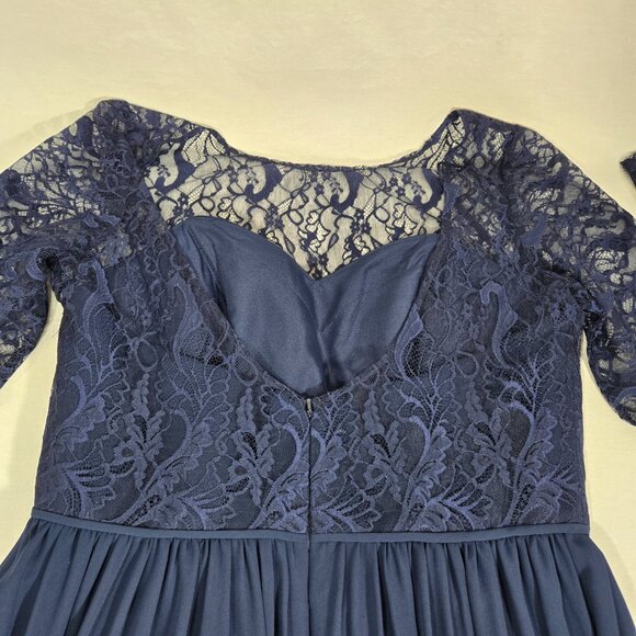 HAYLEY PAIGE Victorian ROMANTIC-GOTHIC Whimsigoth NAVY Formal Dress Size 14 NEW! - Picture 10 of 17